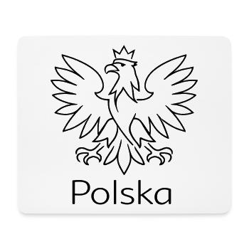 Polska Adler Wappen – Minimalistisches Design - Mousepad (Querformat) - Weiß - Vorne