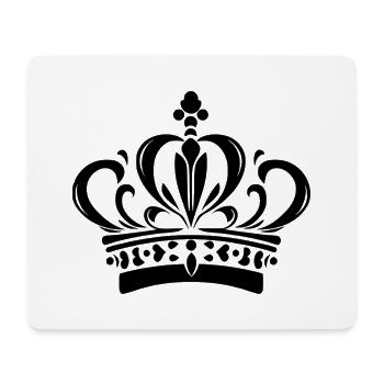 Couronne - Tapis de souris (format paysage) - blanc - Devant