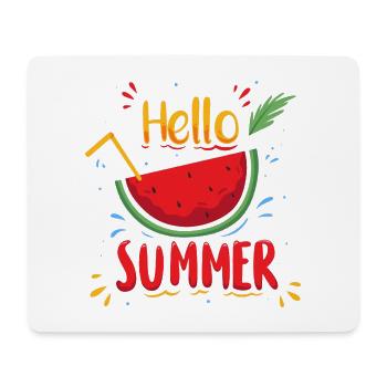 Hello Summer Watermelon Illustration - Mouse Pad (horizontal) - white - Front