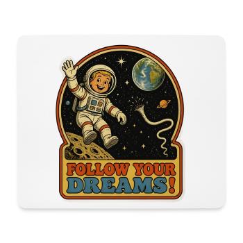 Ironie drôle d’astronaute rétro perdu dans l’espace - Tapis de souris (format paysage) - blanc - Devant