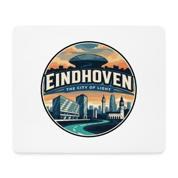 Retro Eindhoven Evoluon Reiseabzeichen - Mousepad (Querformat) - Weiß - Vorne