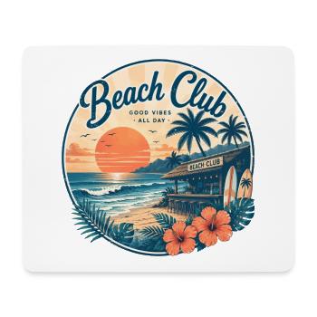 Sunset at Beach Club Retro - Mouse Pad (horizontal) - white - Front