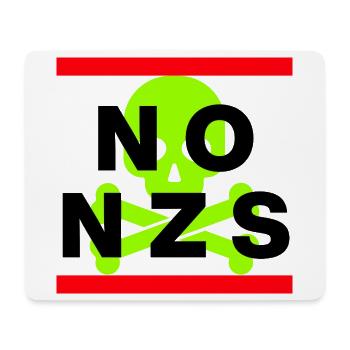 PAS DE NZS, PLUS JAMAIS, D’ANTIFASCISME, PAS D’AFD GREEN - Tapis de souris (format paysage) - blanc - Devant