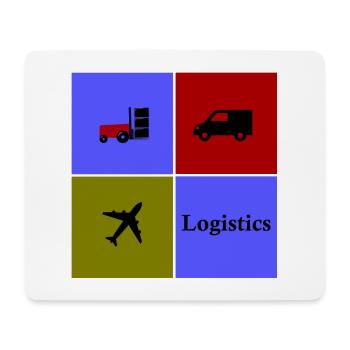 Logistik Vierfeld Transport - Mousepad (Querformat) - Weiß - Vorne