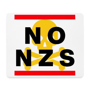 NO NZS, NEVER AGAIN, ANTI-FASCISM, NO AFD YELLOW - Mouse Pad (horizontal) - white - Front