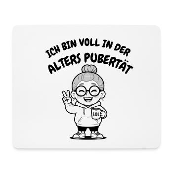 Alters Pubertät - Mousepad (Querformat) - Weiß - Vorne