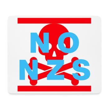 PLUS JAMAIS DE NZS ANTIFASCISME PAS D’AFD BLUE RED - Tapis de souris (format paysage) - blanc - Devant
