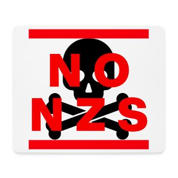 NO NZS NEVER AGAIN ANTI-FASCISM NO AFD BLACK - Mouse Pad (horizontal) - white - Front