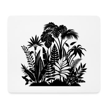 Floral de la jungle - Tapis de souris (format paysage) - blanc - Devant