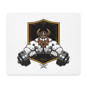 Viking Fitness Dumbbell Design - Mouse Pad (horizontal) - white - Front