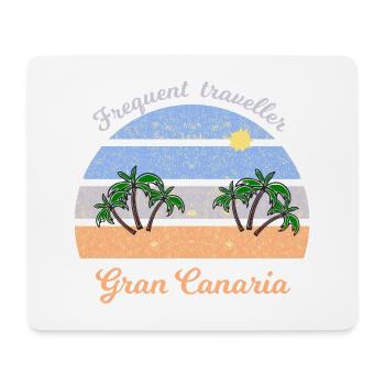 Gran Canaria Palmenstrand Retro - Mousepad (Querformat) - Weiß - Vorne