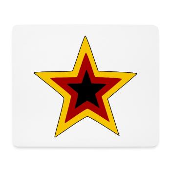 Logo de l’étoile rétro allemande - Tapis de souris (format paysage) - blanc - Devant