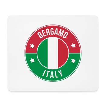 Bergamo Italy Circle Flag Badge - Mouse Pad (horizontal) - white - Front