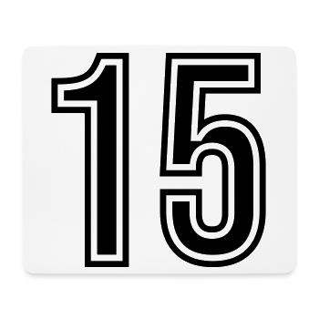 Symbole numérique 15 - Tapis de souris (format paysage) - blanc - Devant