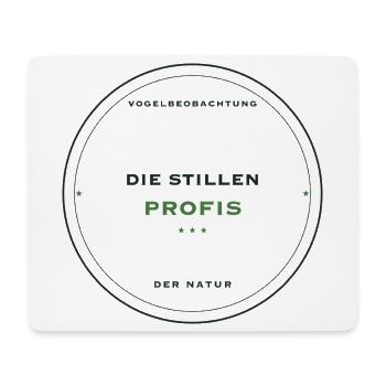 Die stillen Profis der Vogelbeobachtung - Mousepad (Querformat) - Weiß - Vorne