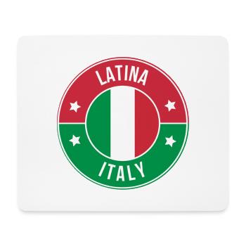 Latina Italy Round Flag Patch - Mouse Pad (horizontal) - white - Front