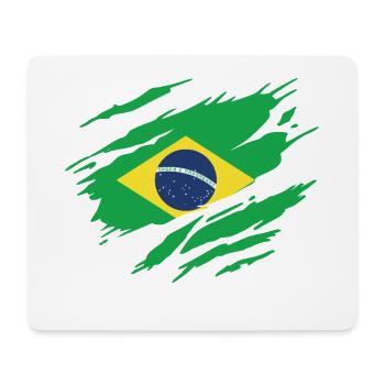 Brazil Brazilian Flag - Mouse Pad (horizontal) - white - Front
