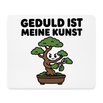 Bonsai-Baum – Geduld ist meine Kunst – Zen Design - Mousepad (Querformat) - Weiß - Vorne