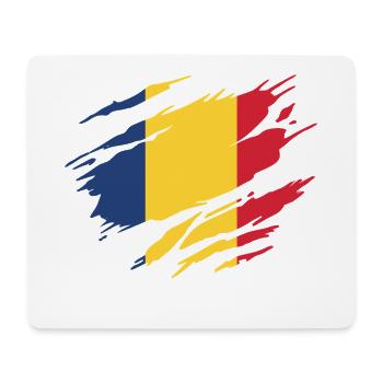 Roumanie Drapeau Roumain Roumaine - Tapis de souris (format paysage) - blanc - Devant