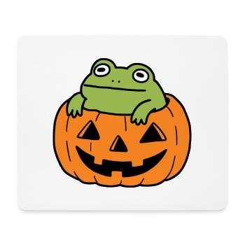 Cute Frog Halloween Pumpkin - Mouse Pad (horizontal) - white - Front