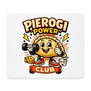 Power Club Dumplings – lustiges polnisches Food-Gym-Shirt - Mousepad (Querformat) - Weiß - Vorne