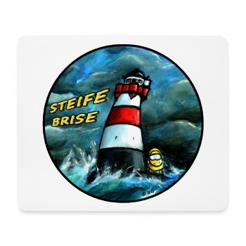 Seenotschaf-steife_brise - Mousepad (Querformat) - Weiß - Vorne