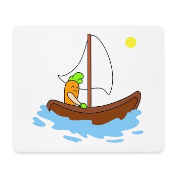 Mignonne navigation de carottes - Tapis de souris (format paysage) - blanc - Devant