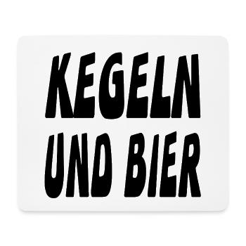 Kegeln - Mousepad (Querformat) - Weiß - Vorne