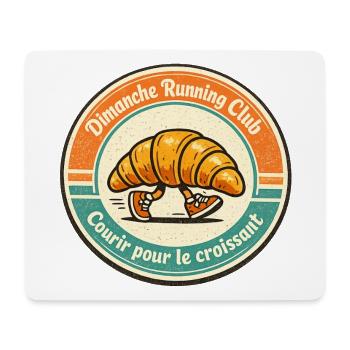 Dimanche Running Club - Courir pour le croissant - Tapis de souris (format paysage) - blanc - Devant