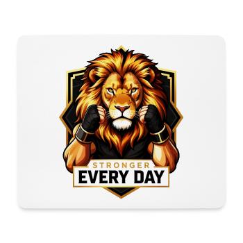 Lion Power: Stronger Every Day - Mouse Pad (horizontal) - white - Front