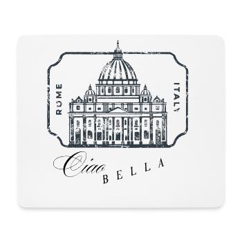 Rome Basilica Stamp Art - Mouse Pad (horizontal) - white - Front