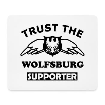 Wolfsburg Supporter - Tapis de souris (format paysage) - blanc - Devant