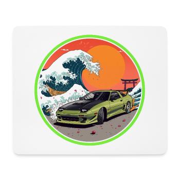 Retro 90er JDM S13 Great Wave Japan Emblem - Mousepad (Querformat) - Weiß - Vorne