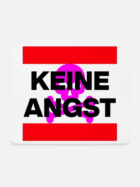 KEINE ANGST NIE WIEDER IST JETZT SKULL PINK NO NZS - Mousepad (Querformat) - Weiß