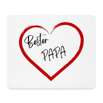 Bester Papa - Mousepad (Querformat) - Weiß - Vorne