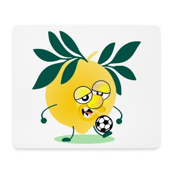 Lemon du football pour enfants - Tapis de souris (format paysage) - blanc - Devant