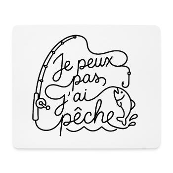 Je peux pas j’ai pêche - Tapis de souris (format paysage) - blanc - Devant