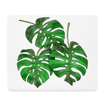 feuilles - Tapis de souris (format paysage) - blanc - Devant