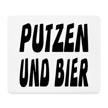 Putzen - Mousepad (Querformat) - Weiß - Vorne