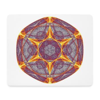 Roue Solaire du Chaos – Géométrie Fractale - Tapis de souris (format paysage) - blanc - Devant