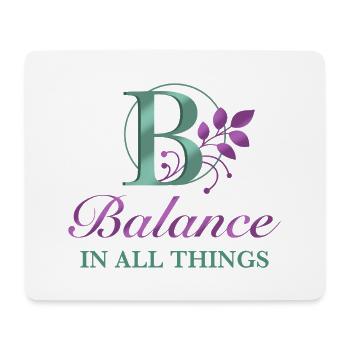 Balance_ _all_the_time - Tapis de souris (format paysage) - blanc - Devant