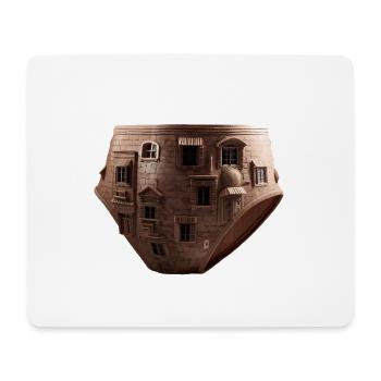 Urban Facade Brickwork Underwear - Mouse Pad (horizontal) - white - Front
