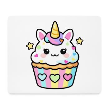 Pastel Unicorn Cupcake Kawaii Design - Mouse Pad (horizontal) - white - Front