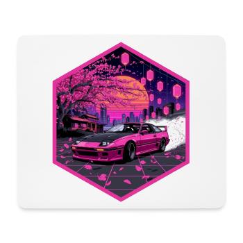 Retro 90er JDM S13 Sakura Lanterns Hex-Emblem - Mousepad (Querformat) - Weiß - Vorne