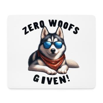 Zero Woofs Given Cool Husky Dog Design Merch - Mouse Pad (horizontal) - white - Front