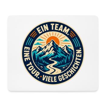 Ein Team – Eine Tour – Viele Geschichten - Mousepad (Querformat) - Weiß - Vorne