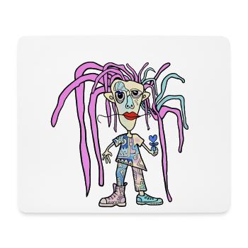 Pastel Tentacle Hero Patchwork - Mouse Pad (horizontal) - white - Front
