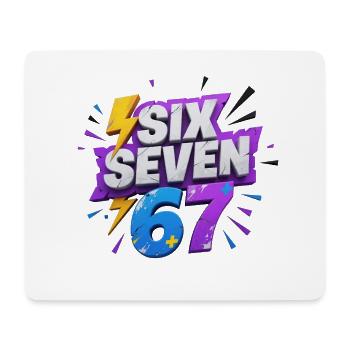 Six Seven 67 - Mousepad (Querformat) - Weiß - Vorne