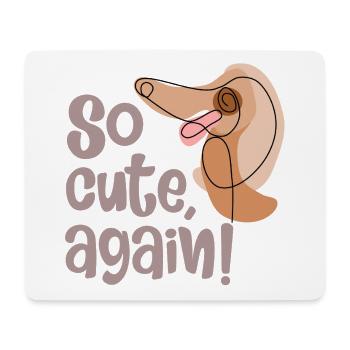 cute dog again - Mouse Pad (horizontal) - white - Front