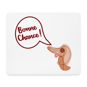 Bonne Chance Chien - Tapis de souris (format paysage) - blanc - Devant